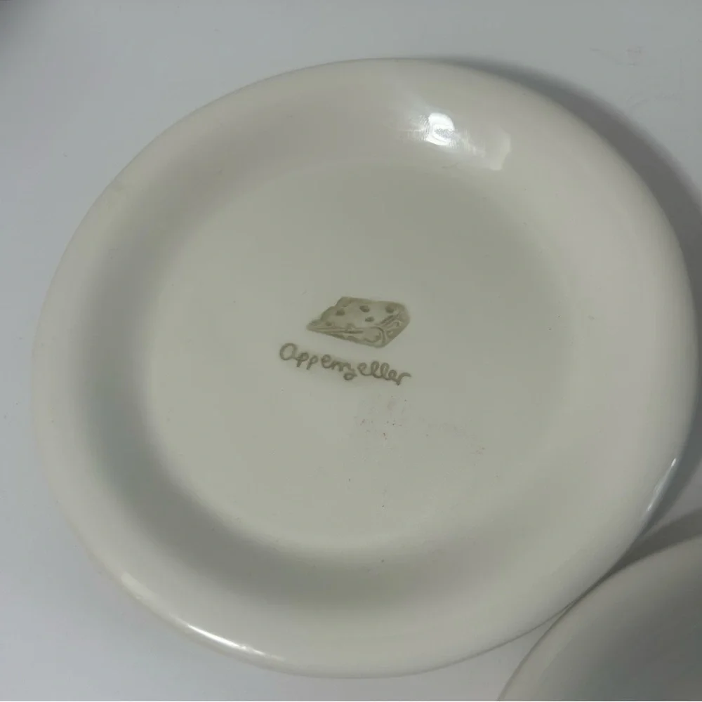 Williams Sonoma White Ceramic Cheese Plate Set of 5 6-1/4x1” Party Brunch